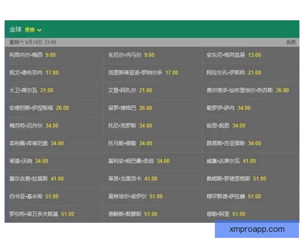 世界杯竞猜赔率全面解析及热门赛果预测指南揭秘