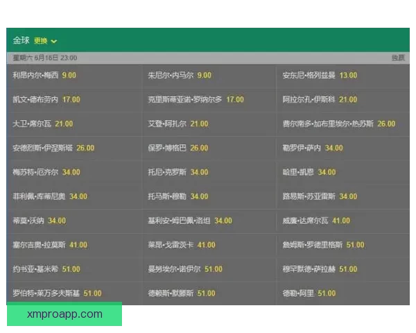世界杯竞猜赔率平台分析与玩法攻略助你精准预测赛事结果
